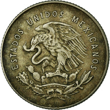 Moneda, México, 25 Centavos, 1950, Mexico City, BC+, Plata, KM:443