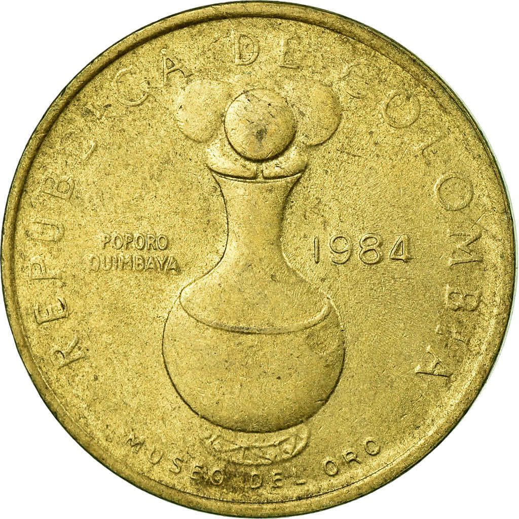 Monnaie, Colombie, 20 Pesos, 1984, TTB, Aluminum-Bronze, KM:271