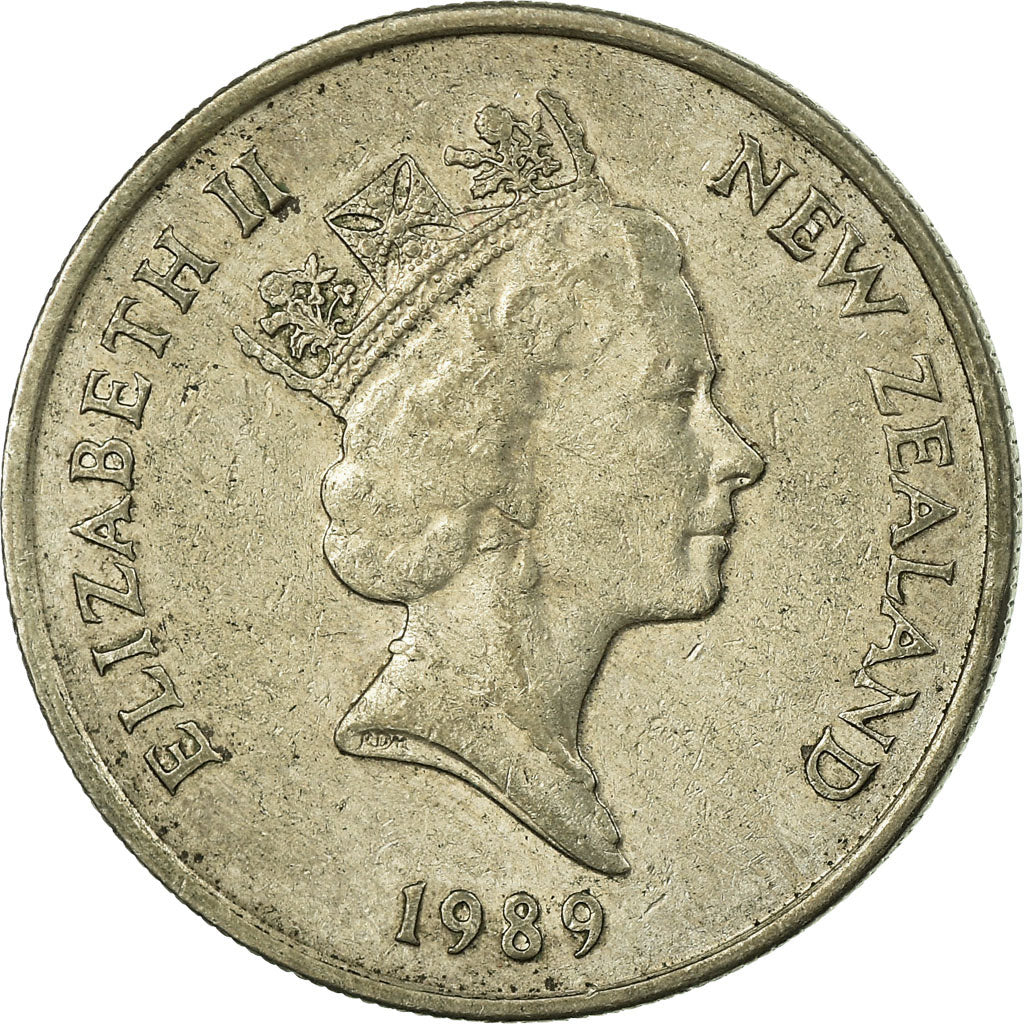 Munten, Nieuw Zeeland, Elizabeth II, 10 Cents, 1989, ZF, Copper-nickel, KM:61