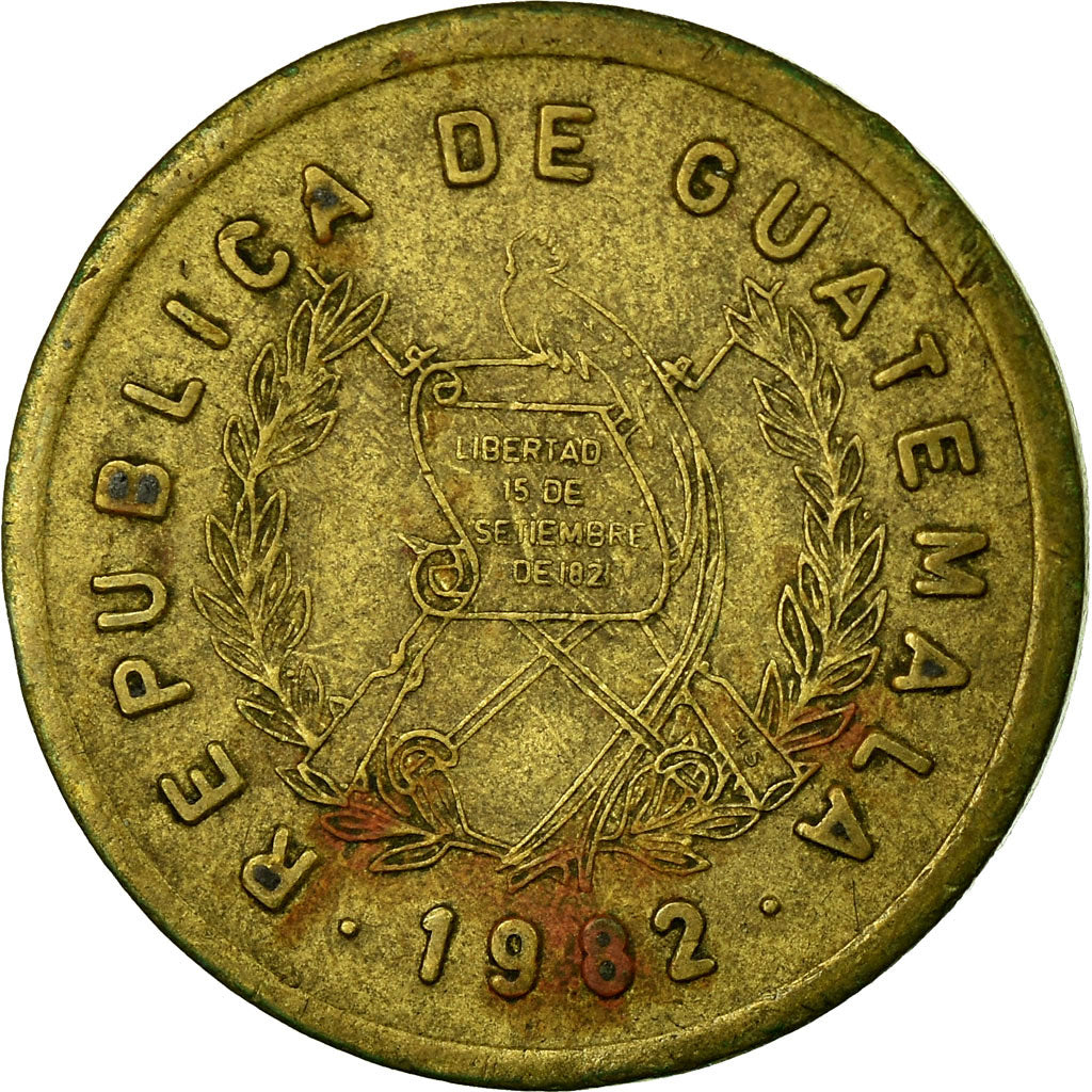 Moneta, Guatemala, Centavo, Un, 1982, MB+, Ottone, KM:275.4