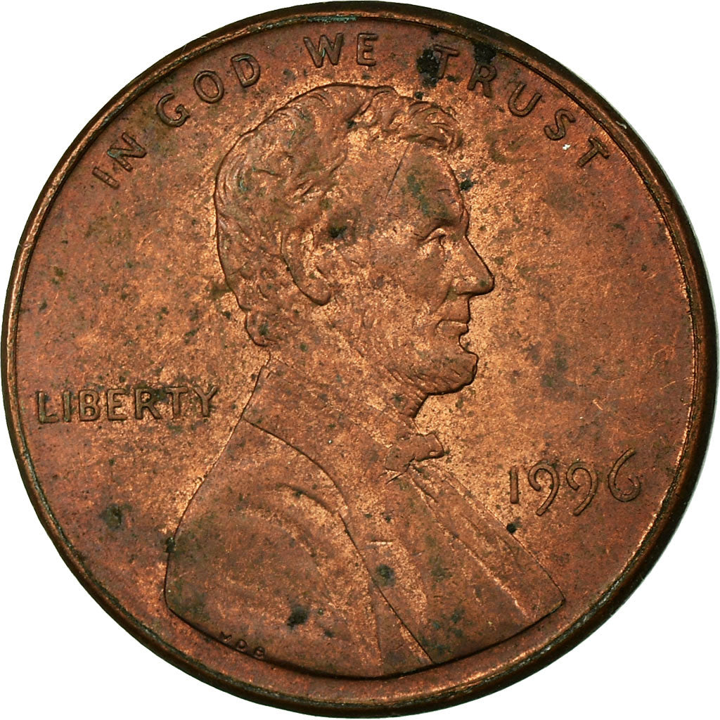 Moneta, USA, Lincoln Cent, Cent, 1996, U.S. Mint, Philadelphia, EF(40-45)