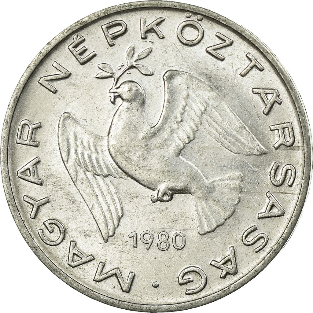Moneta, Ungheria, 10 Filler, 1980, Budapest, SPL-, Alluminio, KM:572