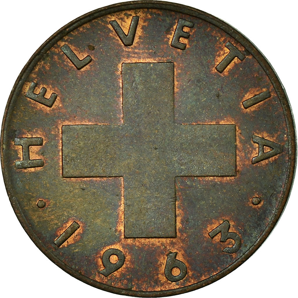 Monnaie, Suisse, Rappen, 1963, Bern, TTB, Bronze, KM:46