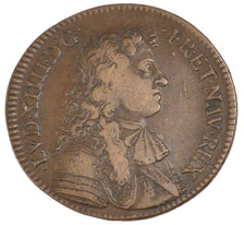 France, Royal, Token, 1669, VF(30-35), Copper, Feuardent #2645, 7.42