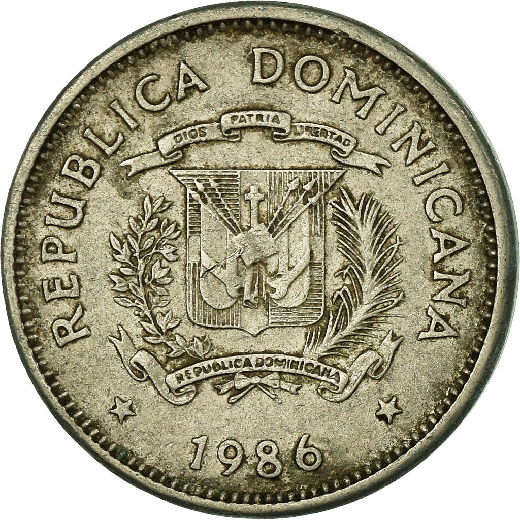 Coin, Dominican Republic, 5 Centavos, 1986, Dominican Republic Mint, EF(40-45)