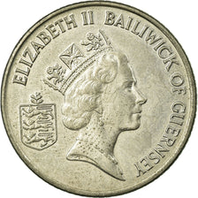 Coin, Guernsey, Elizabeth II, 10 Pence, 1992, EF(40-45), Copper-nickel, KM:43.2