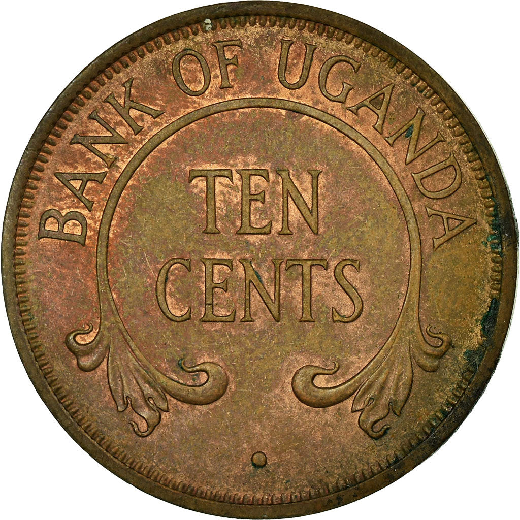 Coin, Uganda, 10 Cents, 1968, EF(40-45), Bronze, KM:2