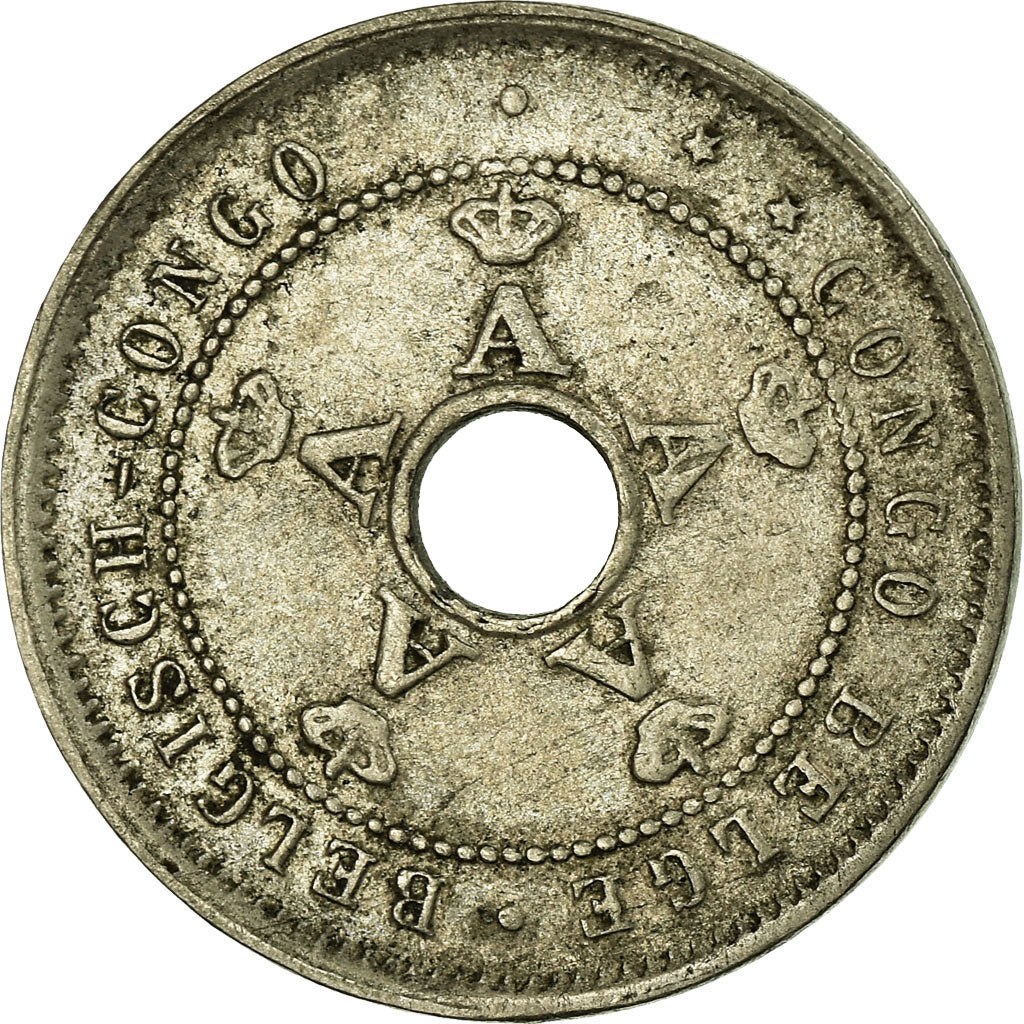 Coin, Belgian Congo, 5 Centimes, 1911, EF(40-45), Copper-nickel, KM:17