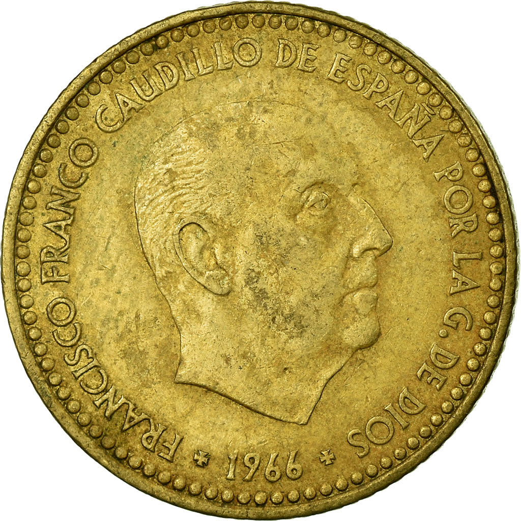 Moneda, España, Francisco Franco, caudillo, Peseta, 1973, MBC, Aluminio -