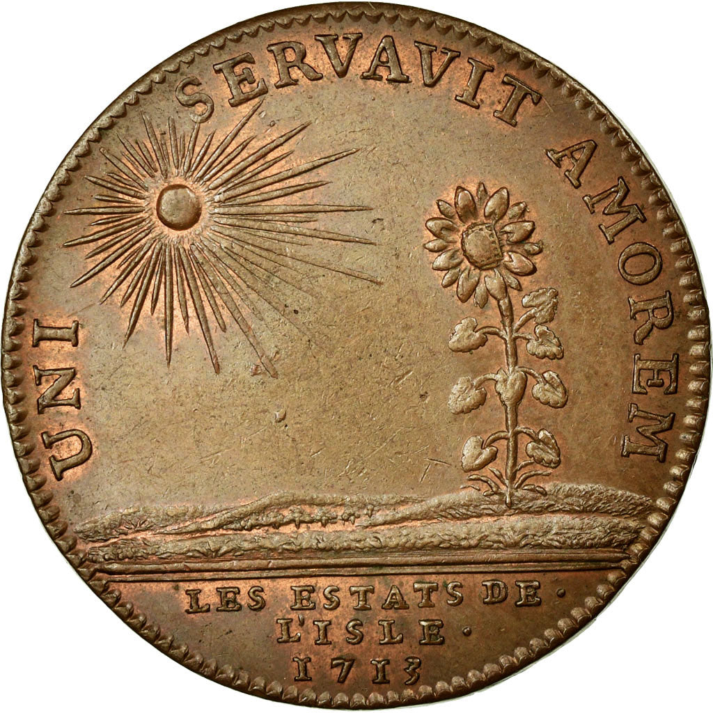 France, Token, Royal, 1713, AU(55-58), Copper, Feuardent:7234