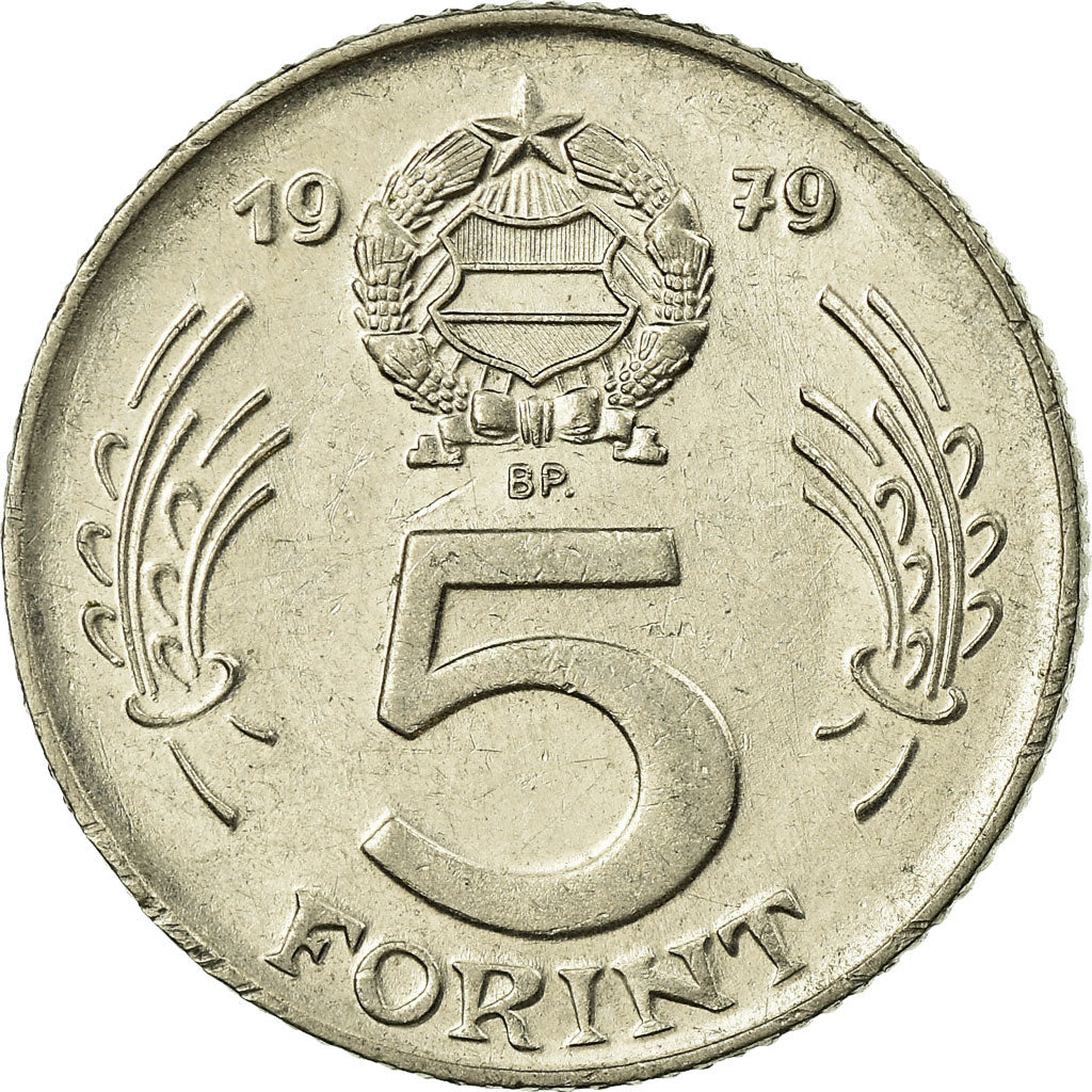 Moneta, Ungheria, 5 Forint, 1979, BB, Nichel, KM:594