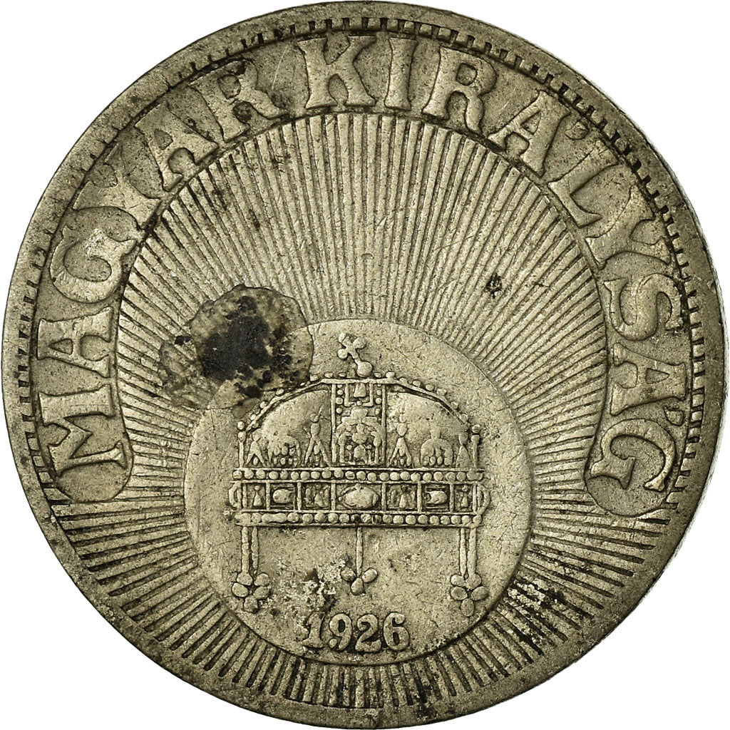 Moneda, Hungría, 10 Filler, 1926, Budapest, BC+, Cobre - níquel, KM:507
