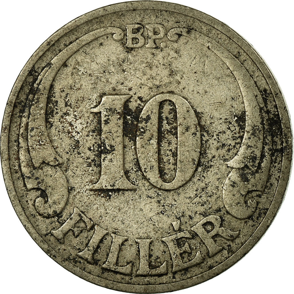 Moneda, Hungría, 10 Filler, 1926, Budapest, BC+, Cobre - níquel, KM:507