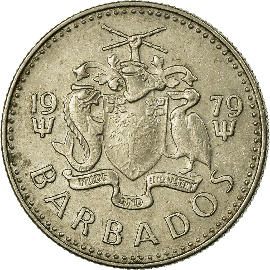 Coin, Barbados, 10 Cents, 1979, Franklin Mint, EF(40-45), Copper-nickel, KM:12