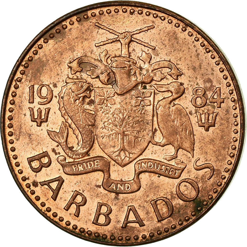 Coin, Barbados, Cent, 1984, Franklin Mint, EF(40-45), Bronze, KM:10