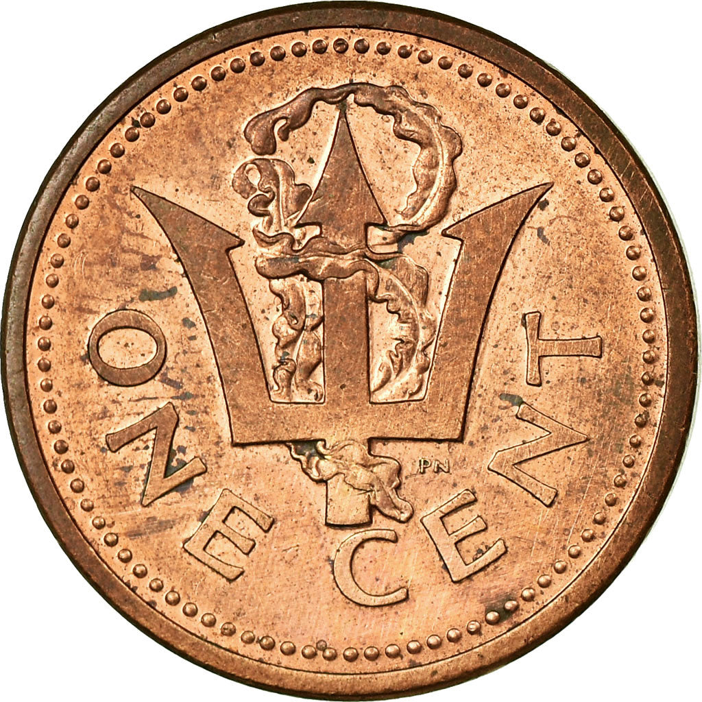 Moneta, Barbados, Cent, 1987, Franklin Mint, BB, Bronzo, KM:10
