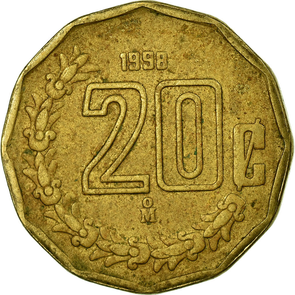 Monnaie, Mexique, 20 Centavos, 1998, Mexico City, TTB, Aluminum-Bronze, KM:548
