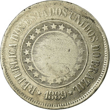 Coin, Brazil, 200 Reis, 1889, VF(20-25), Copper-nickel, KM:493
