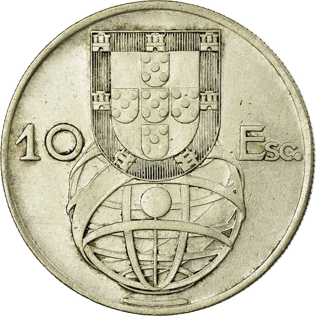 Coin, Portugal, 10 Escudos, 1955, EF(40-45), Silver, KM:586