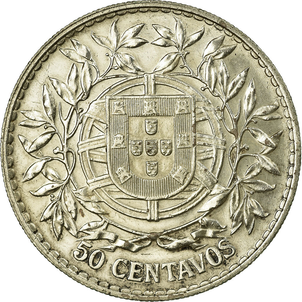 Coin, Portugal, 50 Centavos, 1916, EF(40-45), Silver, KM:561