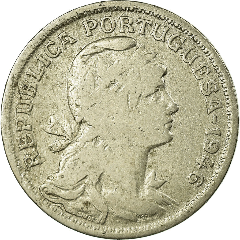 Moneta, Portugal, 50 Centavos, 1946, VF(30-35), Miedź-Nikiel, KM:577