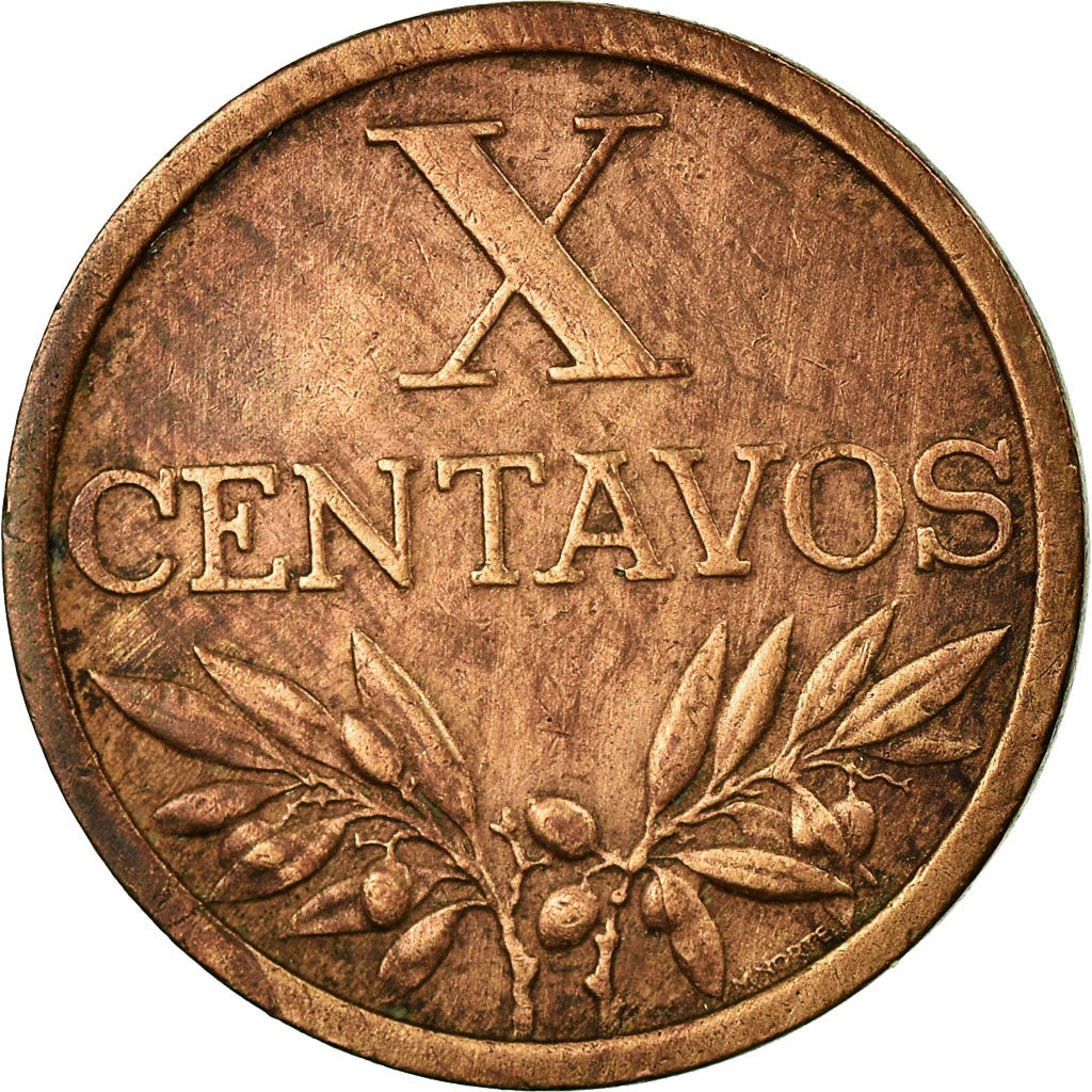 Monnaie, Portugal, 10 Centavos, 1966, TTB, Bronze, KM:583