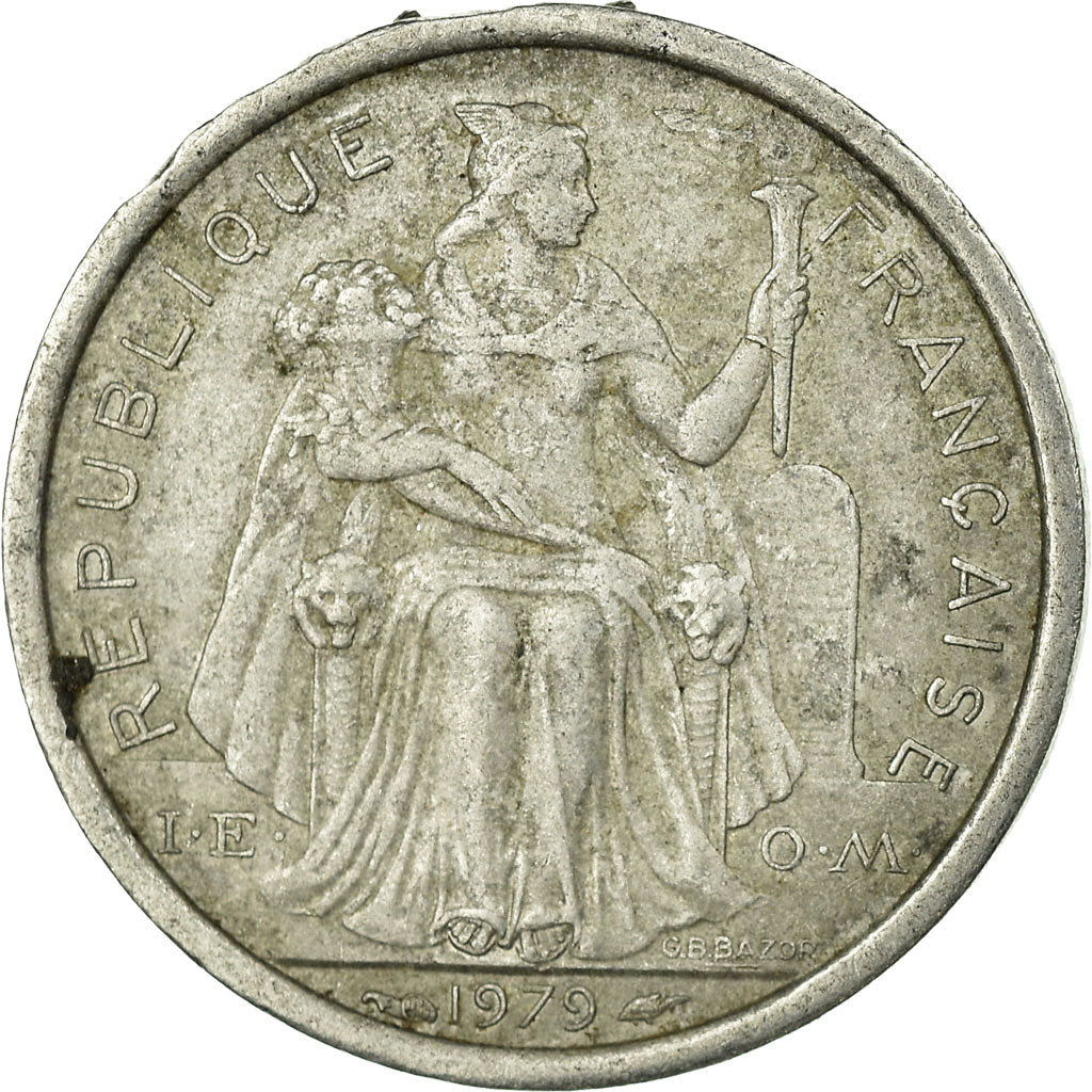 Moneda, Polinesia francesa, Franc, 1979, Paris, BC+, Aluminio, KM:11