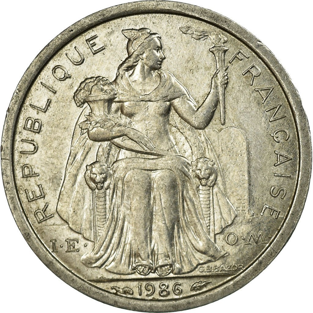 Monnaie, French Polynesia, Franc, 1986, Paris, SUP, Aluminium, KM:11