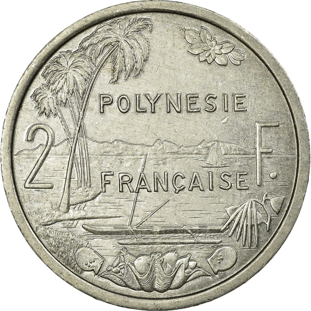 Moneda, Polinesia francesa, 2 Francs, 1996, Paris, EBC, Aluminio, KM:10