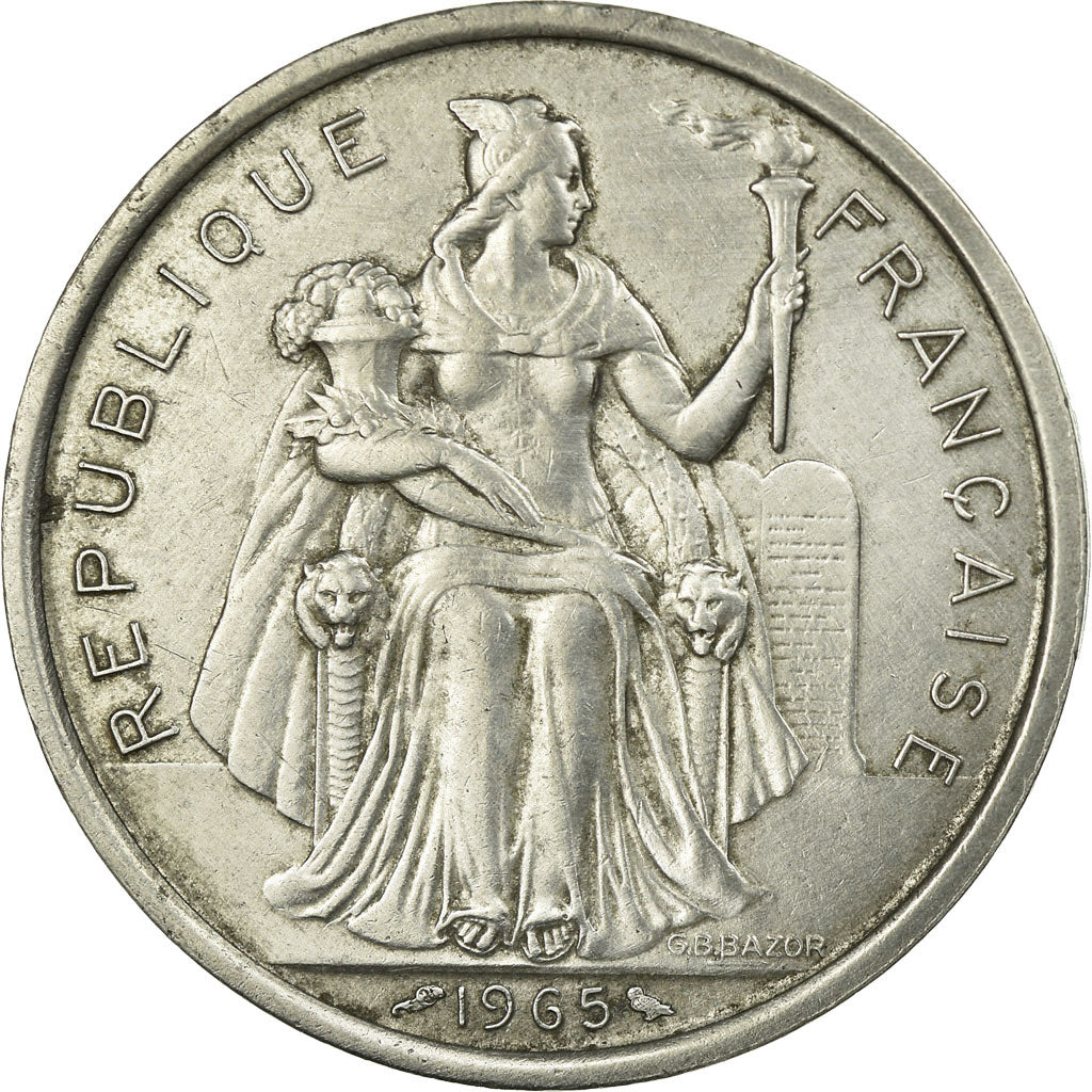 Monnaie, French Polynesia, 5 Francs, 1965, Paris, TTB, Aluminium, KM:4