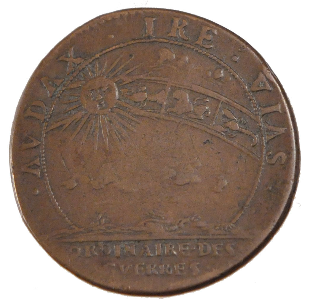 France, Royal, Token, VF(20-25), Copper, Feuardent #440, 4.76