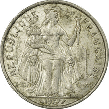 Coin, French Polynesia, 5 Francs, 1977, Paris, EF(40-45), Aluminum, KM:12