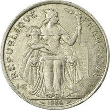 Coin, French Polynesia, 5 Francs, 1986, Paris, EF(40-45), Aluminum, KM:12