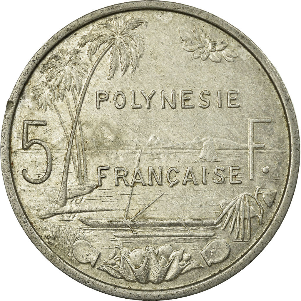 Münze, French Polynesia, 5 Francs, 1982, Paris, SS, Aluminium, KM:12