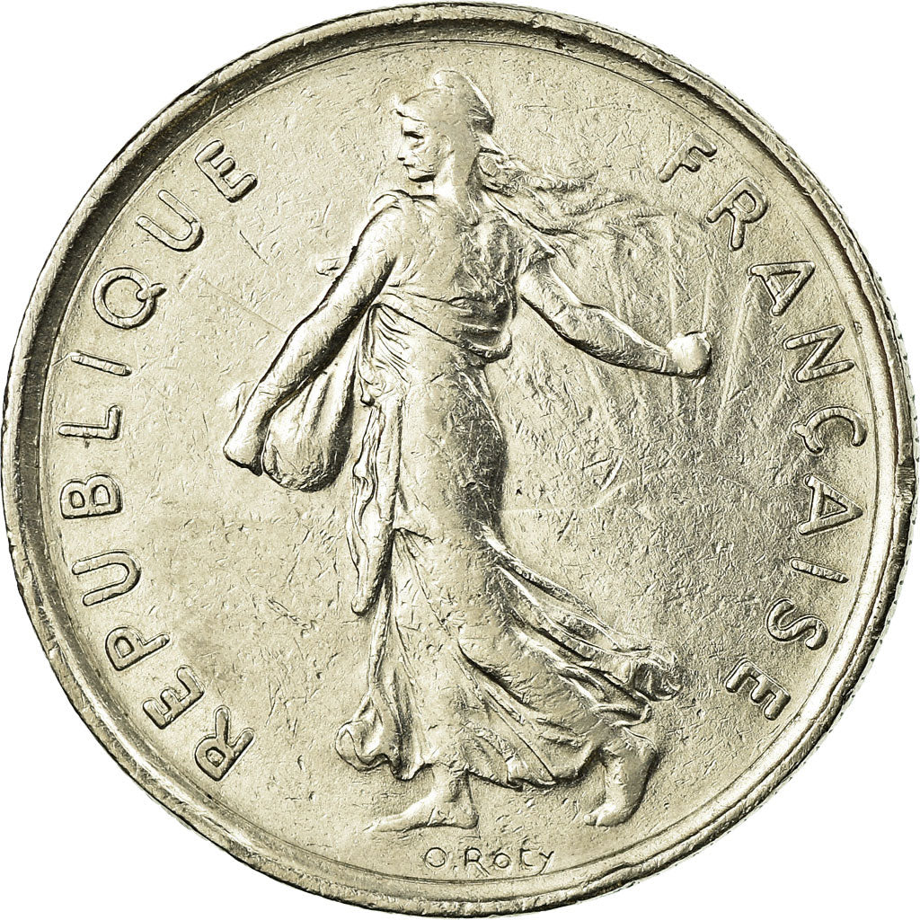 Coin, France, Semeuse, 5 Francs, 1977, Paris, AU(55-58), Nickel Clad