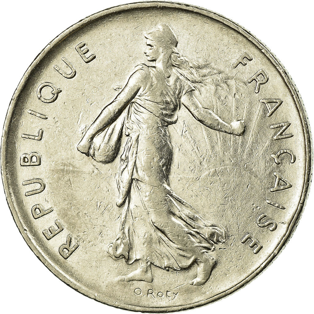 Coin, France, Semeuse, 5 Francs, 1977, Paris, AU(55-58), Nickel Clad