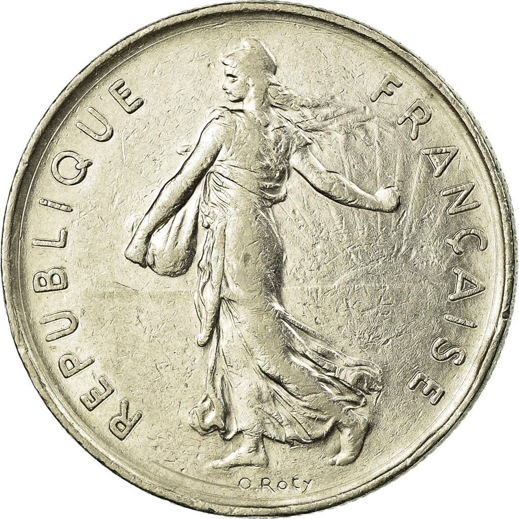 Coin, France, Semeuse, 5 Francs, 1977, Paris, AU(55-58), Nickel Clad