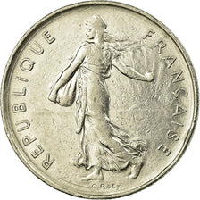 Coin, France, Semeuse, 5 Francs, 1977, Paris, AU(55-58), Nickel Clad