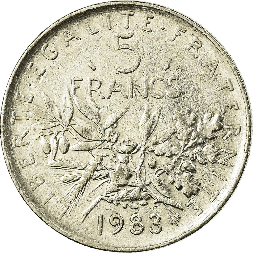 Coin, France, Semeuse, 5 Francs, 1983, Paris, AU(55-58), Nickel Clad