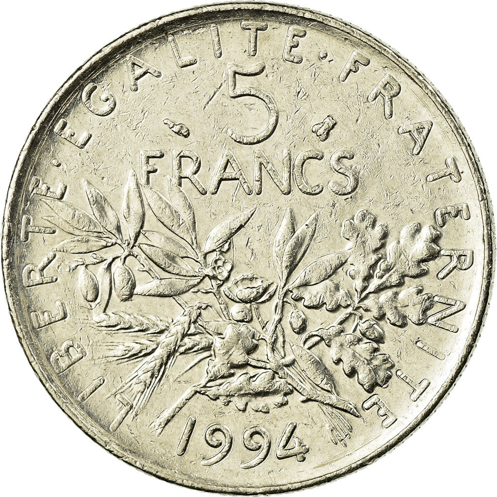 Monnaie, France, Semeuse, 5 Francs, 1994, Paris, SUP, Nickel Clad Copper-Nickel