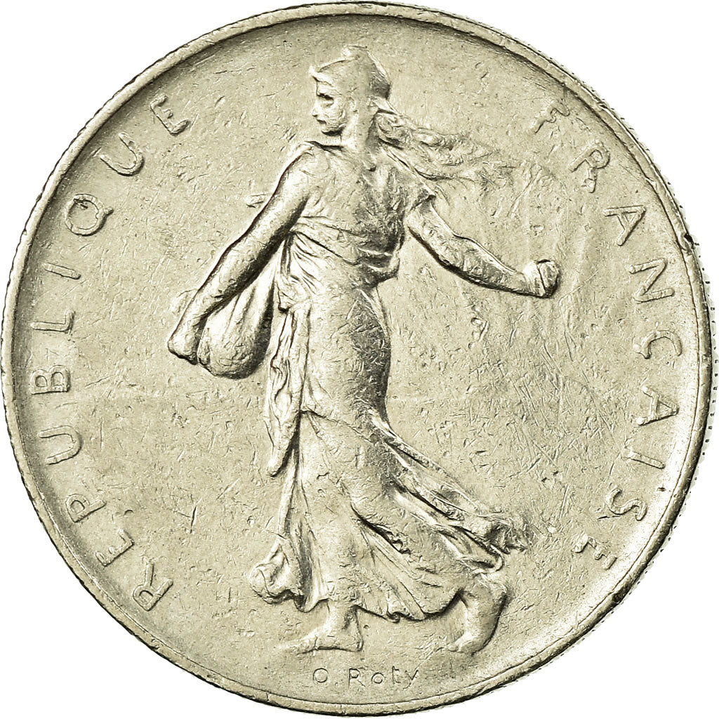 Coin, France, Semeuse, Franc, 1967, Paris, AU(55-58), Nickel, KM:925.1