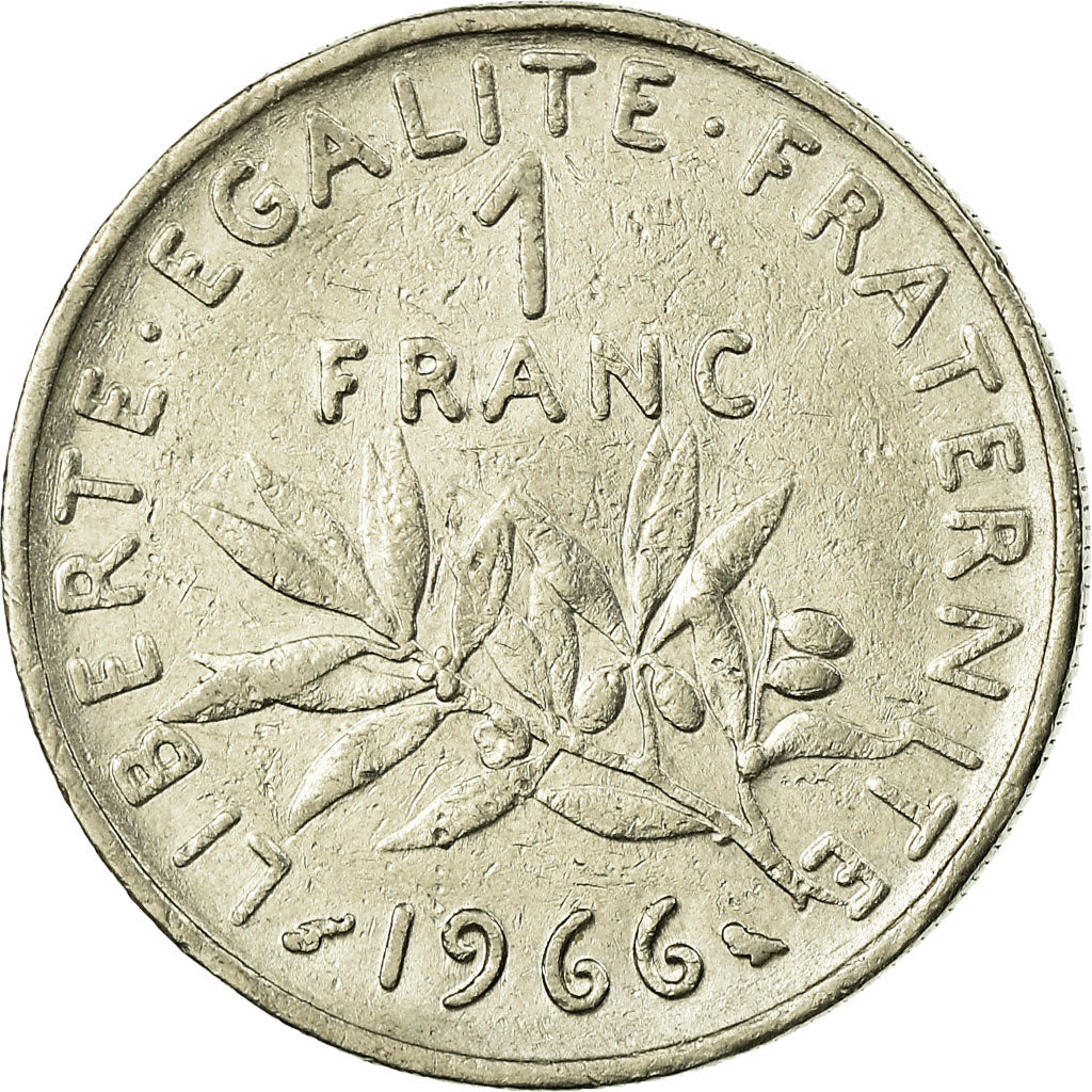 Moneda, Francia, Semeuse, Franc, 1966, Paris, EBC, Níquel, KM:925.1
