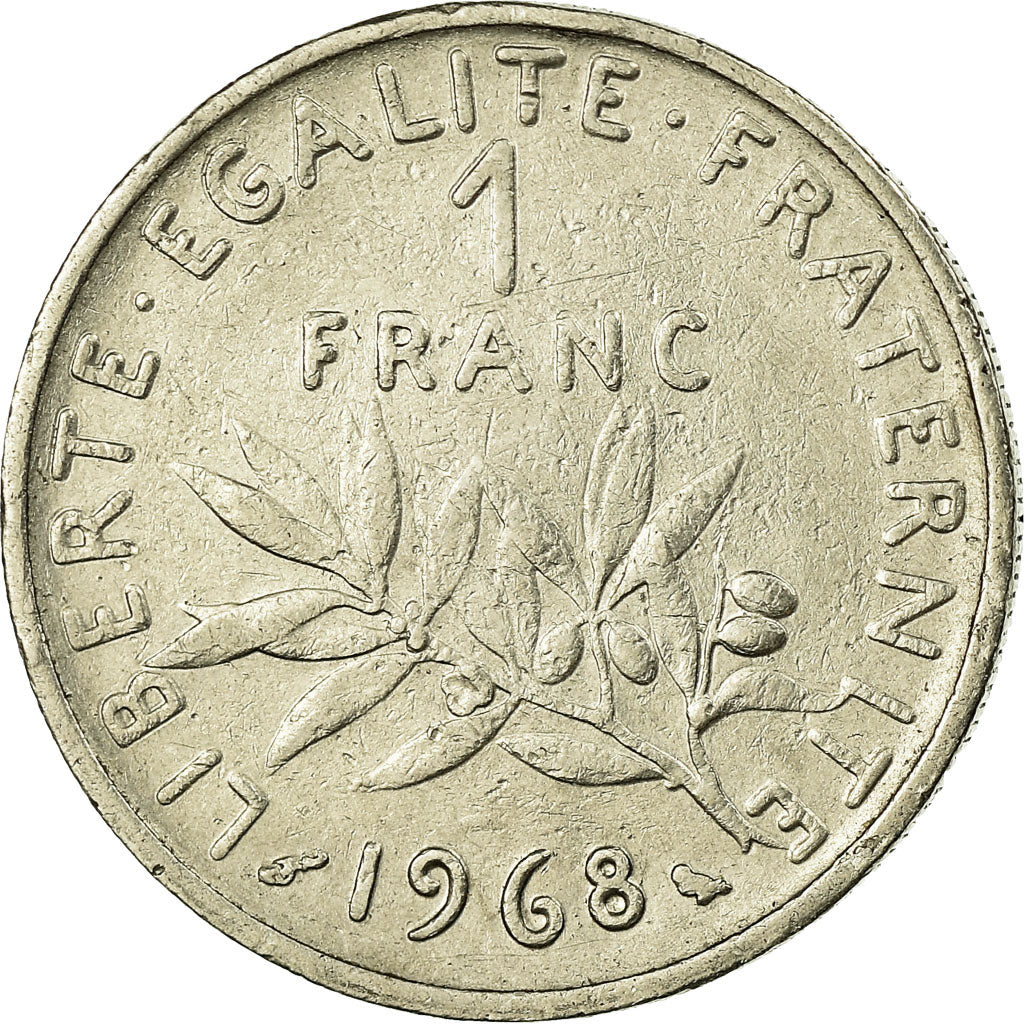 Münze, Frankreich, Semeuse, Franc, 1968, Paris, VZ, Nickel, KM:925.1