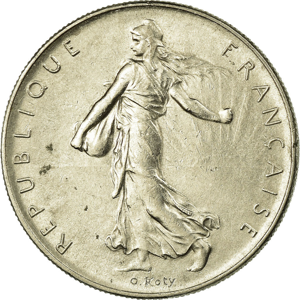 Moneta, Francja, Semeuse, Franc, 1960, Paris, AU(55-58), Nikiel, KM:925.1