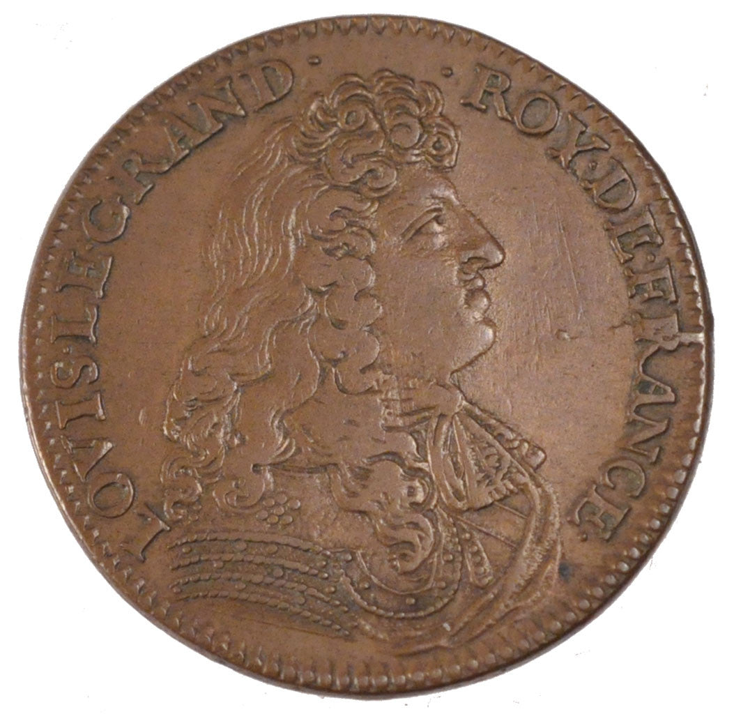 France, Royal, Token, 1681, EF(40-45), Copper, Feuardent #12707, 6.87