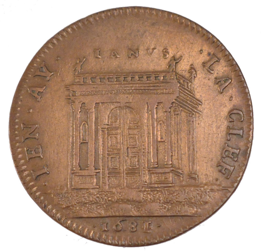 France, Royal, Token, 1681, EF(40-45), Copper, Feuardent #12707, 6.87