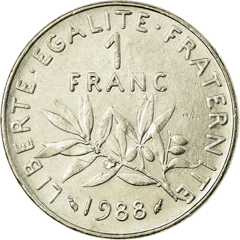 Monnaie, France, Semeuse, Franc, 1988, Paris, TTB, Nickel, Gadoury:474, KM:925.1