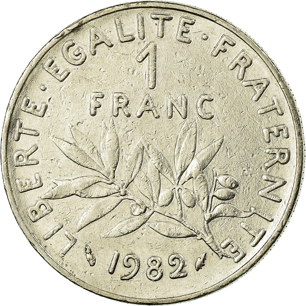 Coin, France, Semeuse, Franc, 1982, Paris, EF(40-45), Nickel, KM:925.1