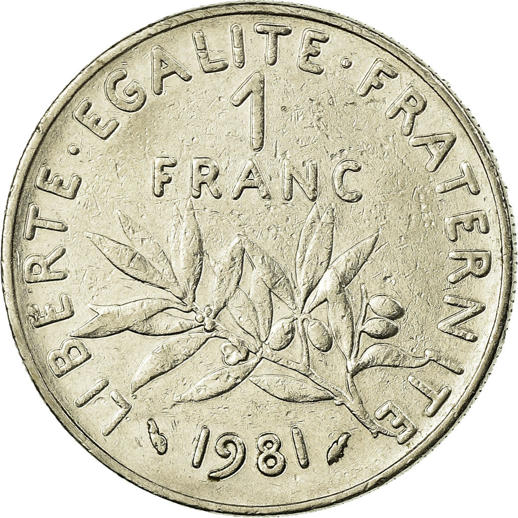 Coin, France, Semeuse, Franc, 1981, Paris, EF(40-45), Nickel, KM:925.1