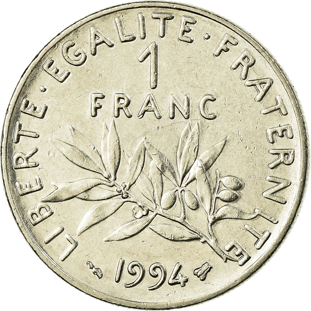 Coin, France, Semeuse, Franc, 1994, Paris, EF(40-45), Nickel, KM:925.1